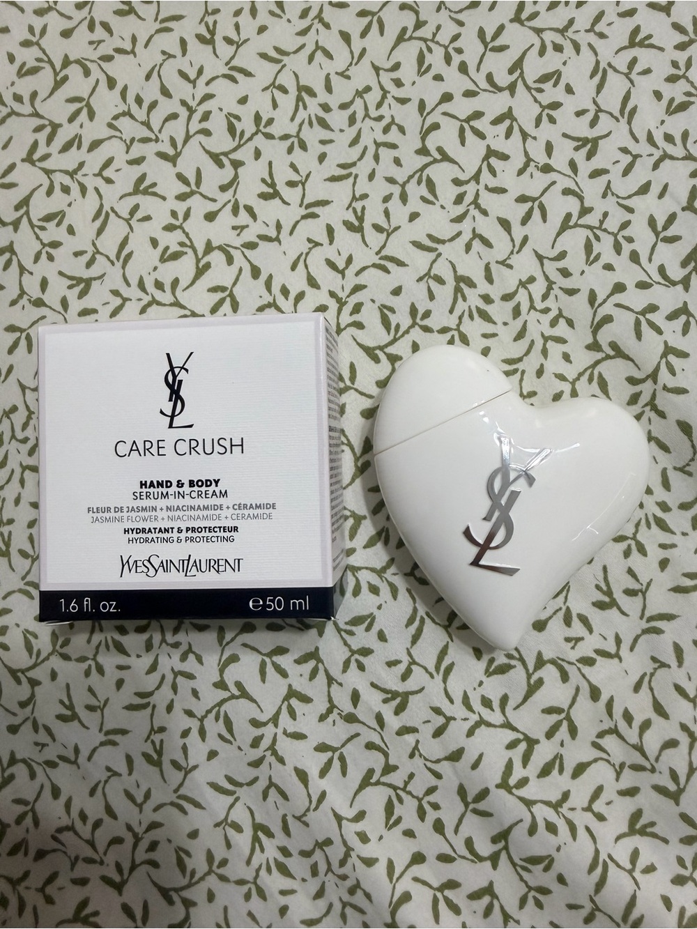 Yves Saint Laurent Care Crush Hand & Body Serum-in-Cream White Heart Jar